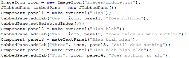 codigo de jTabbedPane swing