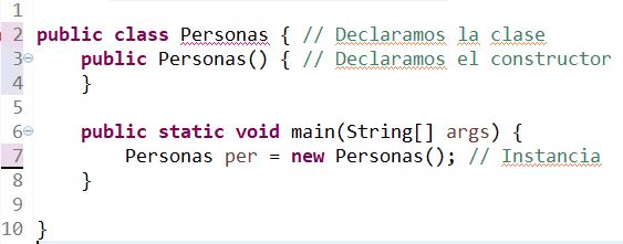 instancias en java