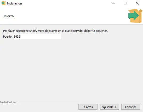 Configuración puerto servidor para su funcionamiento