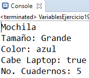 variables en java